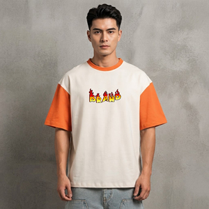 OEM Streetwear 100% Cotton Premium Quality Custom Logo Digital Printed <b>Cool</b> <b>Men's</b> <b>T</b>-<b>Shirts</b> 2-Tone Baggy Hip Hop Breathable - Product Image 1