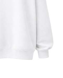 Sudadera de Forro Polar Blanca Personalizada para Mujer, Cuello Alto, Estilo Holgado, Informal, Cálida para Invierno, de Algodón y Poliéster, Ajuste Holgado, Top de Moda - Product Image 6