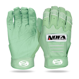 Guantes de Bateo de Béisbol Personalizados para Adultos, de Cuero, Ambidiestros, Acolchados, con Cierre de Hebilla, Tejido de Punto, Negro/Blanco, Tallas S-XXL - Product Image 6