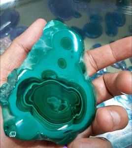 Perles de pierre de malachite lisses de grande taille 25x40mm de qualité supérieure, pierres précieuses, bijoux en macramé, cadeaux pour femmes, articles décoratifs IGI - Product Image 1