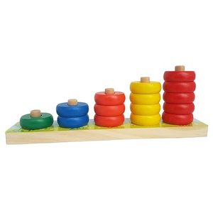 Juguete Educativo de Madera Montessori, Palitos de Cuentas para Clasificar por Color y Contar, Rompecabezas de Aprendizaje Temprano - Product Image 3