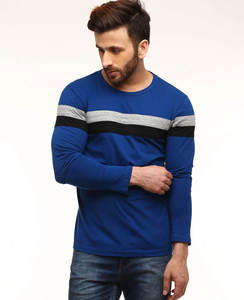 T-shirts en coton et polyester à manches longues, vierges, personnalisables avec logo, pour hommes, coupe oversize, imprimés, unisexes, en gros - Product Image 1
