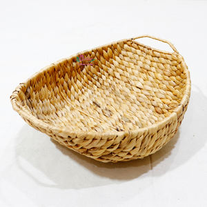 Panier tressé en jonc de mer à deux niveaux Artex Dong Thap de haute qualité avec support métallique – Organisateur durable pour cuisine et maison - Product Image 4
