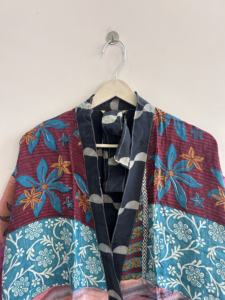 Robe kimono en soie pour femme, courte, style vintage, robe kimono d'été, vêtement de plage - Product Image 3