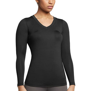 Customizable Women Compression Sports Shirt Lightweight Long Sleeve Base Layer <b>Top</b> for Gym Yoga Running and Performance Training - Product Image 5