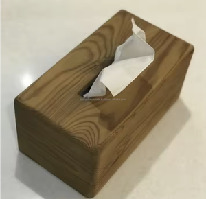 Boîte à mouchoirs en bois moderne pour une vie simple Porte-serviettes mignon et créatif pour la salle à manger à usage domestique - Product Image 1