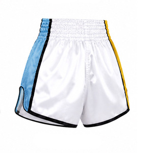 Shorts de Muay Thai classiques, shorts de boxe thaïlandaise modernes, vêtements de sport légers en satin, fournisseur d'exportation d'usine OEM - Product Image 5