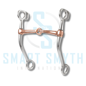 Bocado Profesional de Acero Inoxidable para Caballo con Boquilla Articulada Simple de Cobre - Product Image 5