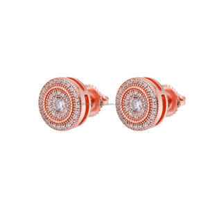 Pendientes de Diamantes Redondos Cultivados en Laboratorio, Plata de Ley 925, Joyería Elegante y de Lujo, Regalo Ideal - Product Image 4
