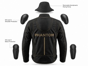 Veste de moto en cuir Cordura pour homme, respirante, coupe-vent, manches longues, vêtements d'extérieur d'hiver XL/XXXL - Product Image 3