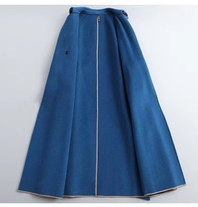 Top Quality Cotton <b>Wool</b> Blend Trench Coat Long Double Breasted Winter Overcoat Belted Warm Fashion Outwear For Women - Product Image 4