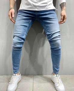 Pantalon en jean en coton pour homme, classique, respirant, pour le travail, prix abordable, collection 2025, vente chaude, OEM - Product Image 3