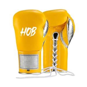 Guantes de Boxeo de Cuero Genuino con Logotipo Personalizado, Guantes de Entrenamiento de Cuero Vacuno para Competencia, Equipo de Lucha Profesional para Adultos - Product Image 6