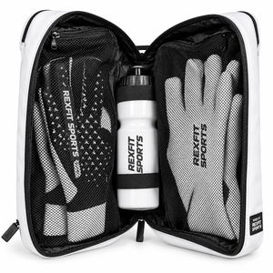 Sac de transport robuste pour équipement de gardien de but de football, personnalisé, avec compartiment en filet zippé et poignée de transport, organisateur avec poignée solide - Product Image 1
