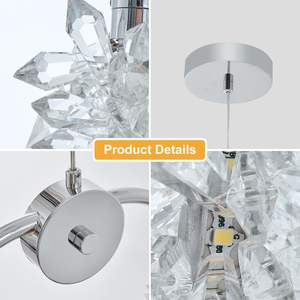 <b>Modern</b> LED Crystal Chandelier Hanging Bar Lighting <b>Bedside</b> <b>Lamp</b> Cristal Pendant Lights - Product Image 6