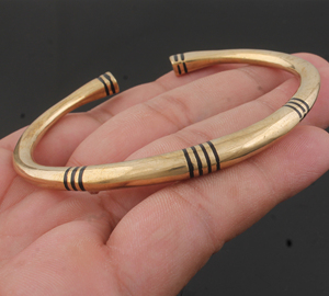 Men's 18K Gold Plated 925 <b>Silver</b> <b>Bangle</b> Luxury Solid 925 Sterling <b>Silver</b> Cuff <b>Bracelet</b> For Men Minimalist Geometric Hand Bracele - Product Image 6