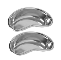 Plateau en acier inoxydable en forme de rein, plateau à instruments médical professionnel avec surface durable pour les soins dentaires