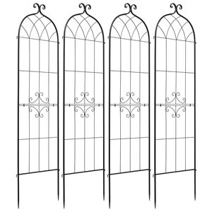 71 X 20-Inch Rose Garden <b>Trellis</b> Powder Coated Finish 4-Packs Convenient Locking <b>Flower</b> <b>Trellises</b> 4 Feet High - Product Image 1