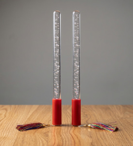 Hot Trending AKSHARAM INNOVATIONS <b>LED</b> Light Dandiya Stick Pair Crystal Bubble <b>Tube</b> Color Changing Illumination Reusable Safe - Product Image 1