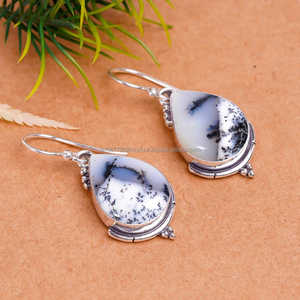 Pendiente de Plata de Ley 925, pendiente de piedras preciosas, pendiente colgante, pendiente hecho a mano, regalo para ella, regalo de San Valentín - Product Image 6