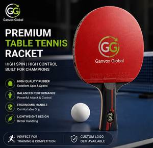 ไม้ปิงปอง Ganvox Global Premium แบบยางปุ่มใน ด้ามตรง น้ำหนัก 70 กรัม สำหรับฝึกซ้อมและแข่งขัน - Product Image 1