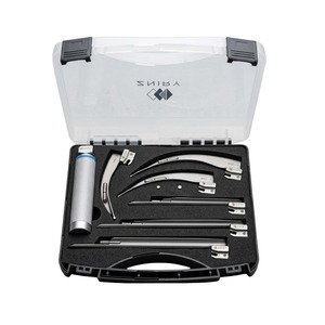 Ensemble de 6 laryngoscopes de haute qualité, 3 lames Macintosh et 3 lames Miller (tailles 2, 3, 4) avec poignées, pour intubation médicale, réutilisable - Product Image 1