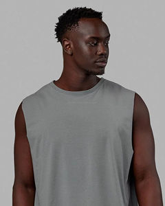 Camiseta sin Mangas para Hombre de Alta Calidad, con Logotipo Personalizado OEM, Informal, con Botones, 100% Algodón, Secado Rápido, Transpirable, Ecológica, Anti-UV, para Gimnasio y Fitness - Product Image 3