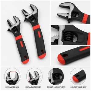 Llave Inglesa Ajustable 2 en 1 de 8 Pulgadas, Acero con Alto Contenido de Carbono, Mordaza Reversible, Apertura Extra Ancha, Agarre Antideslizante, Herramientas de Reparación para Plomería, Automóviles y Bricolaje - Product Image 2