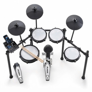 Batterie électronique Nitro Max avec caisse claire à double zone de 10 pouces, toms de 8 pouces, cymbales de 10 pouces, peaux en mesh silencieuses et USB MIDI - Product Image 1