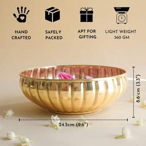Cuenco Decorativo Urali para Flores Flotantes y Velas, Decoración Tradicional para Mesa de Centro en Interiores, para Haldi y Mehndi - Product Image 2