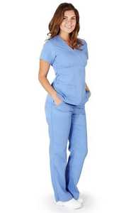 Ensembles d'uniformes médicaux unisexes en tissu rayonne élastique tissé, à la mode et abordables, pour usage hospitalier (vente en gros) - Product Image 4