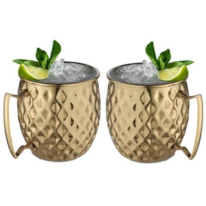 Taza de Moscú de Metal hecha a mano, juego de dos tazas de Metal de alta calidad, a precio barato - Product Image 1