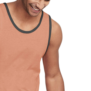 Men's <b>Peach</b> Tank <b>Top</b> Sleeveless Moisture Wicking Gym Workout Vest Casual Streetwear Sportswear for Workout and Casual Use - Product Image 2