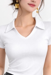 Vente en gros de hauts de mode pour femmes, essentiels au quotidien, coupe ajustée, parfait pour un style décontracté, basique mais de haute qualité. - Product Image 2