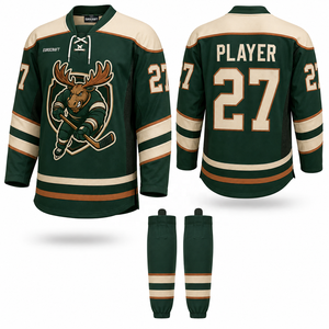 Camiseta de hockey sobre hielo personalizada para hombre, sublimada, de sarga, con malla texturizada, correa de hombro ajustable, correa frontal elástica en cuatro direcciones - Product Image 5