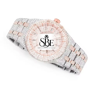 Reloj de Diamantes Moissanite de Lujo para Hombre de la Mejor Calidad, Ideal para Regalos de Compromiso, Fiestas y Looks de Alta Costura, Disponible para la Venta - Product Image 2