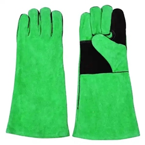 Guantes de Soldadura de Argón de Cuero Vacuno Amarillo de Alta Calidad, Reforzados, Forrados de Algodón, Guantes de Seguridad Industriales con Puño de Seguridad - Product Image 3