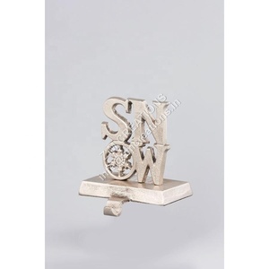 Modern Gold Antler Reindeer Aluminum Christmas <b>Stocking</b> Holder Black Base Wholesale Price Living Room Home Decor - Product Image 4