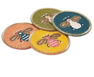 Posavasos con cuentas de vidrio decorativo para mesa de fiesta de boda bordado de La India por Faiz Handicrafts - Product Image 6