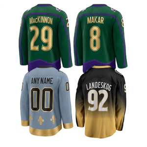 New Arrival Unisex Ice Hockey Jersey Custom Color Team Name Logo 100% Polyester Digital Print Anti-Bacterial All Seasons V-neck - Product Image 5