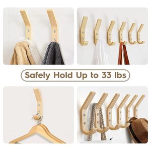 Natural Wooden Wall Hanger Low Price Stylish Wall <b>Hooks</b> for Entryway Bedroom and <b>Bathroom</b> Use By M/S SHAAD HANDICRAFTS - Product Image 5