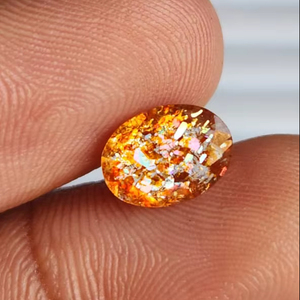 Confeti de Piedra Solar de Alta Calidad, Multicolores, Brillantes, en Forma Ovalada, Rellenos con una Mezcla Atractiva de Varios Colores Bonitos para Joyería - Product Image 1