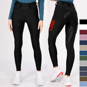 CUSTOM LOGO <b>Black</b> Horse Riding Breeches Female Equestrian Leggings <b>Pants</b> Eco-friendly Riding Tights Women Equestrian Clothing - Product Image 1