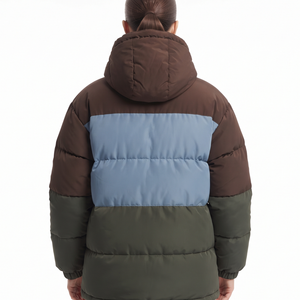 Veste d'hiver matelassée à capuche pour femme, imperméable, en toile, entièrement zippée, chaude et isolée, vente en gros - Product Image 6