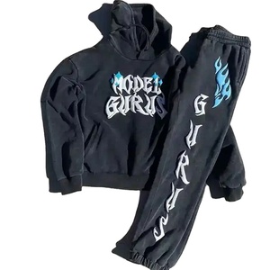 High Quality Vintage Washed Hoodies Heavyweight Cotton 450G <b>Pullover</b> Hoodie for <b>Men</b> - Product Image 2