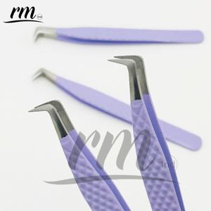 Pincettes d'extension de cils de haute qualité, Point de préhension supplémentaire de poussière de diamant, Logo privé et emballage personnalisé - Product Image 1