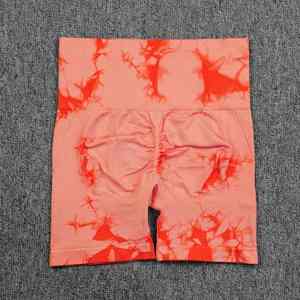Shorts Deportivos de Cintura Alta con Efecto Levanta Glúteos, Secado Rápido, Sin Costuras, para Yoga y Fitness, con Colores Tie Dye y Cintura Elástica para Mujer - Product Image 4