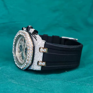 Reloj de Lujo con Correa de Acero Inoxidable y Cuarzo, Estilo Hip Hop, con Incrustaciones de Moissanita, para Hombre, Regalo, Mejor Precio - Product Image 1