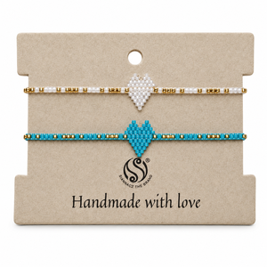 Handmade Miyuki <b>Beaded</b> Heart Women Adjustable Boho Friendship <b>Bracelet</b> <b>Gold</b> Beads Custom Colors Party Trendy - Product Image 1