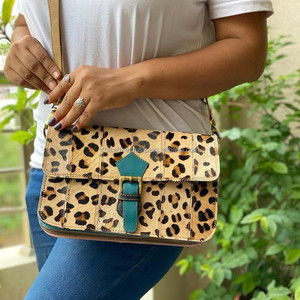 Nouveau femmes décontracté élégant sac à main en cuir sac à bandoulière sacs en cheveux de vache imprimé Animal recyclé en cuir sacs à bandoulière - Product Image 2